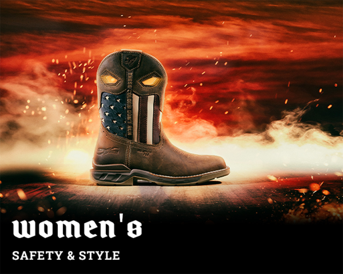 Women's. Safety & style. The Fortress comp toe in brown.